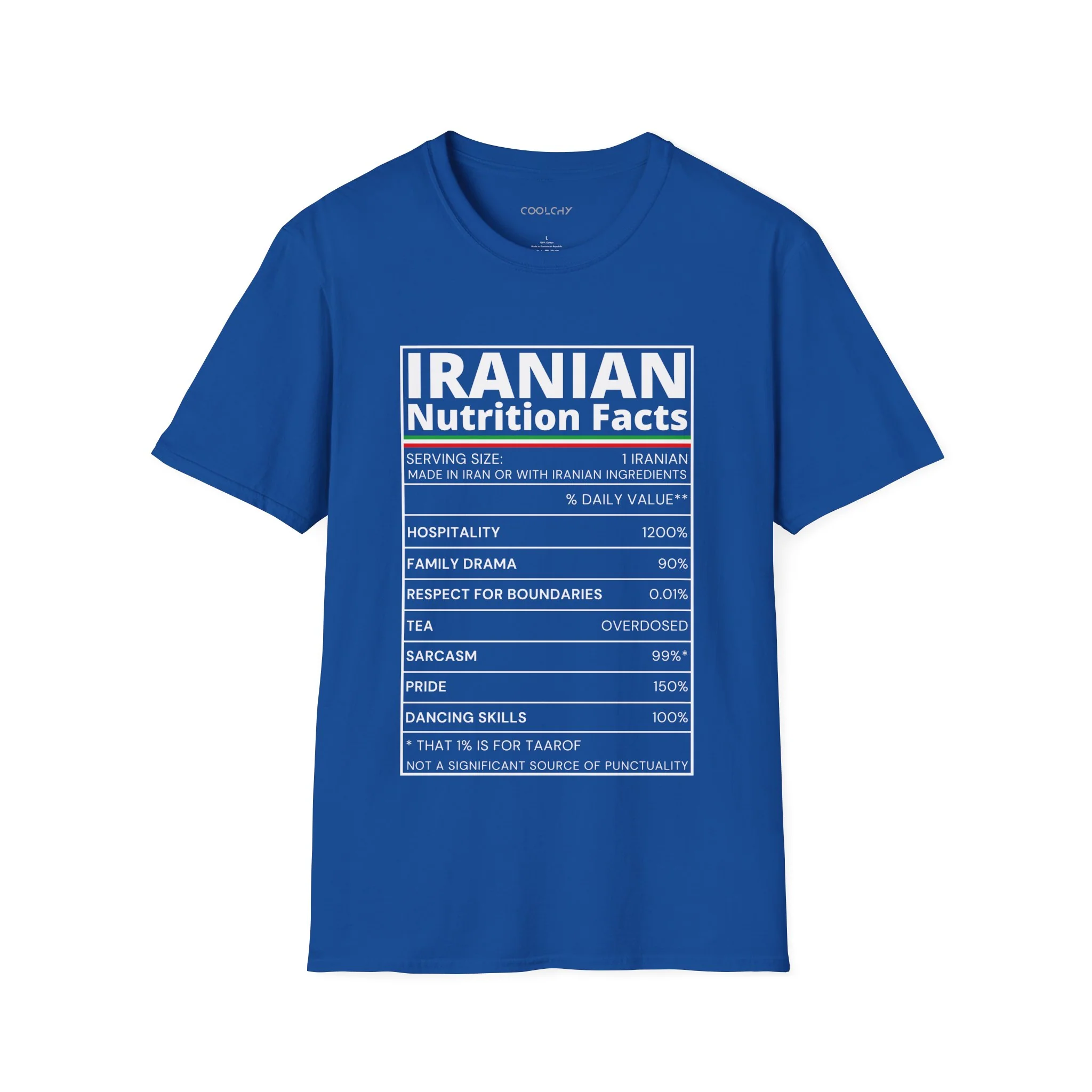 Iranian Nutrition Facts Unisex T-Shirt