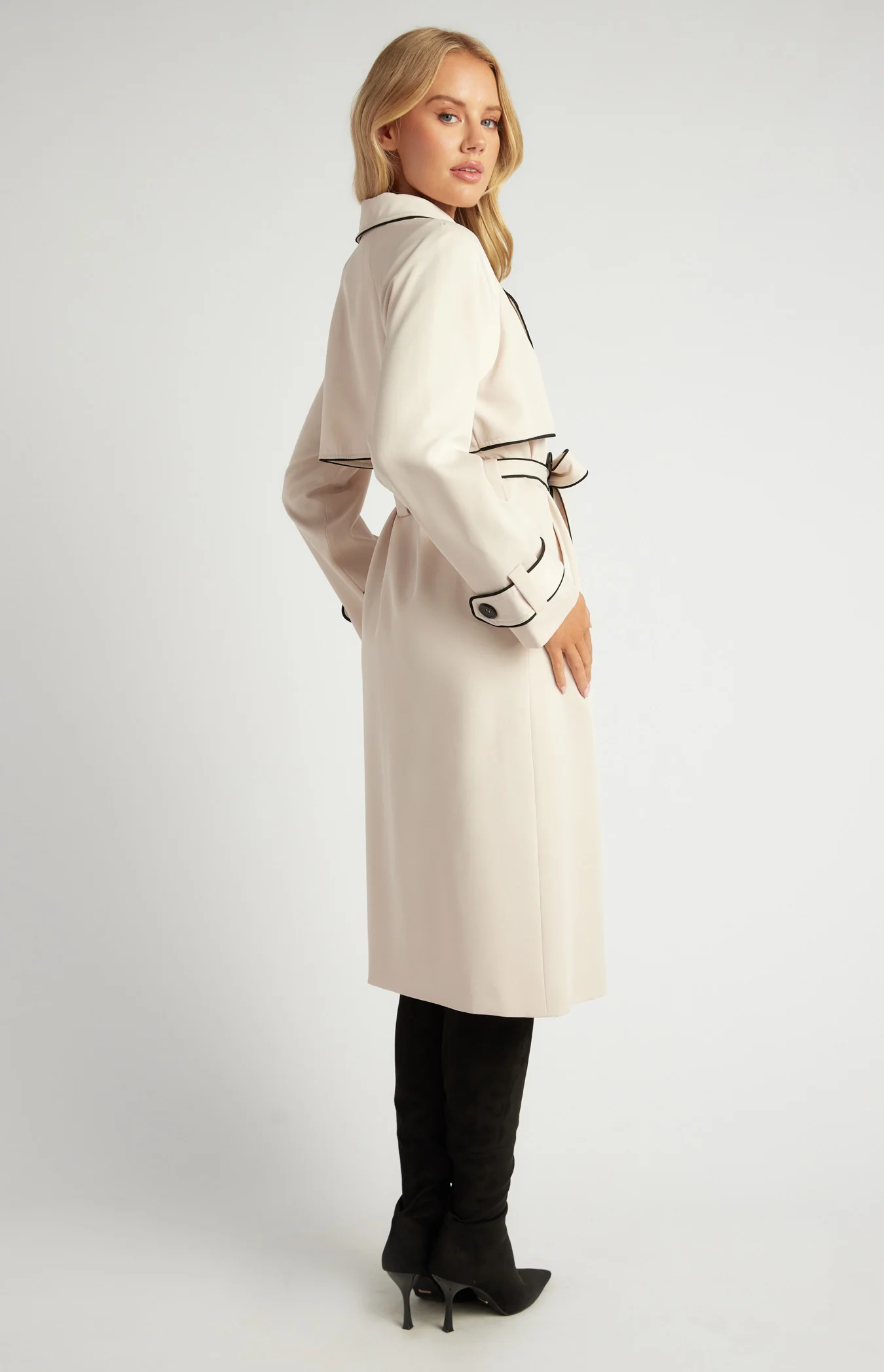 Contrast Trench Coat