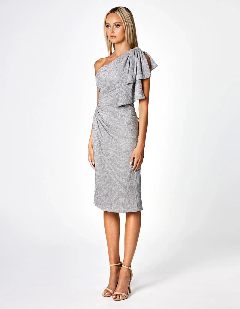 Liana One Shoulder Frill Dress