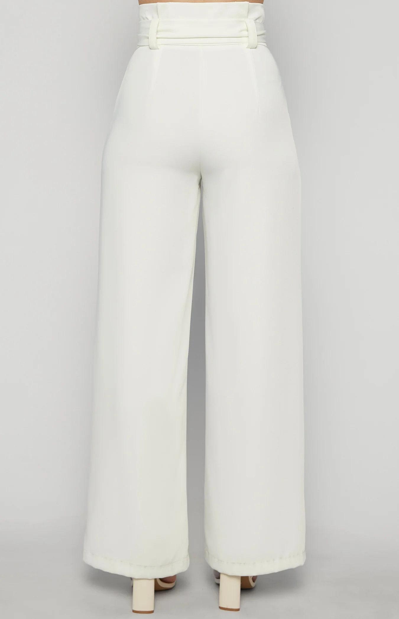 Paper Bag Waist Wide Leg Pants