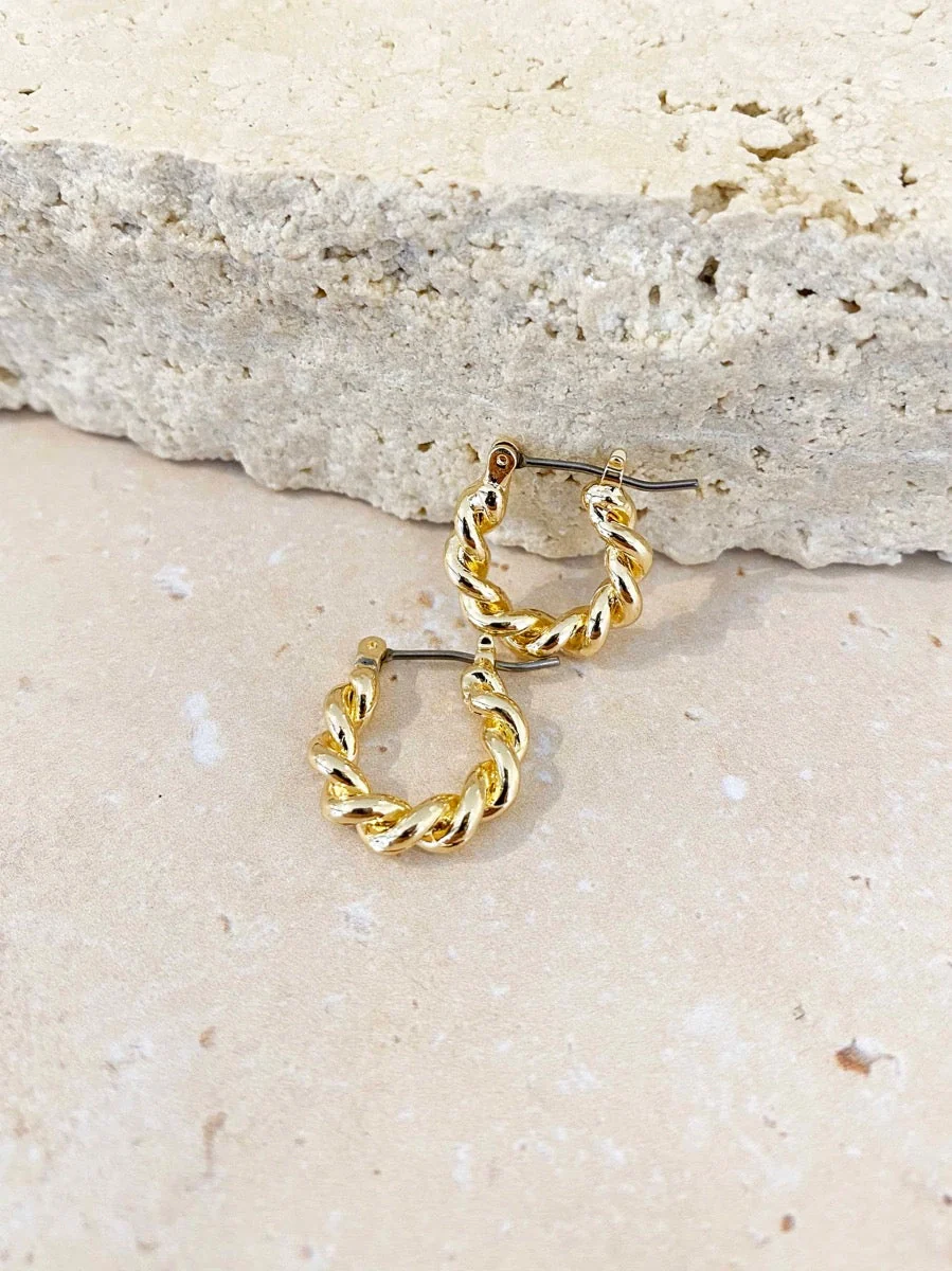 Lelia 18K Gold Plated Hoop Earrings