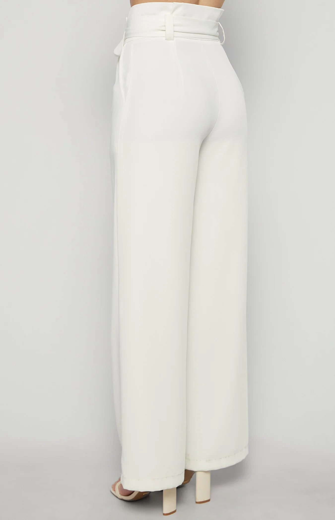 Paper Bag Waist Wide Leg Pants