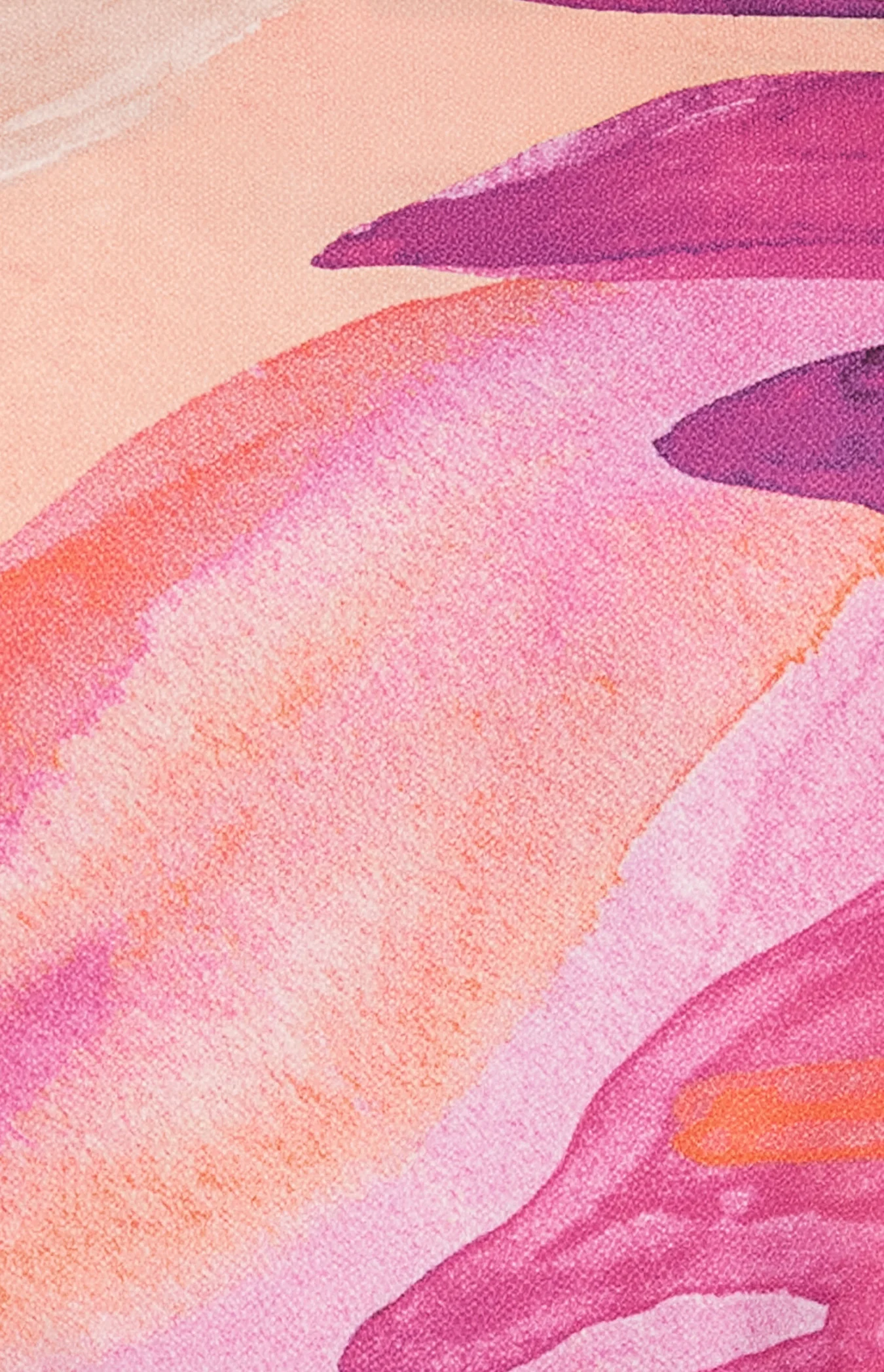 Abstract Print Strapless Maxi Dress- Pink