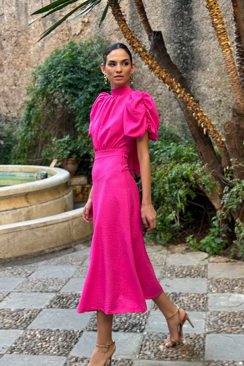 April Puff Sleeve Midi