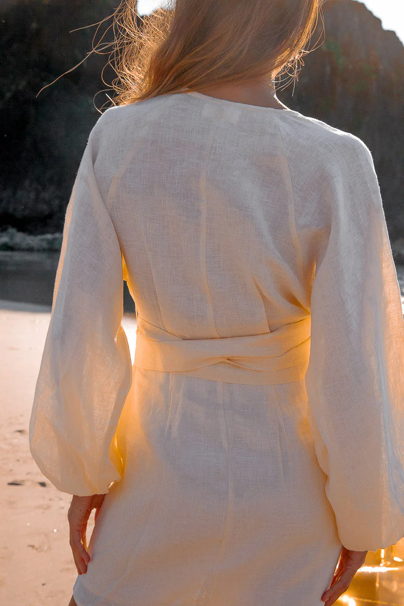 Linen Wrap Dress