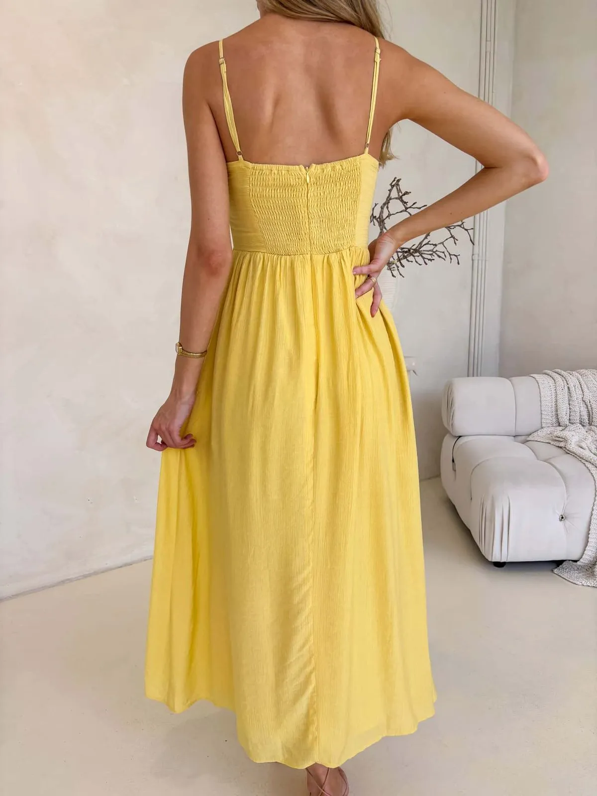 Sunset Maxi Dress in Yellow