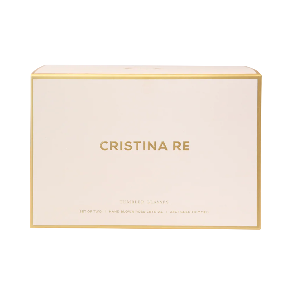 Rose Crystal Tumblers - set of 2