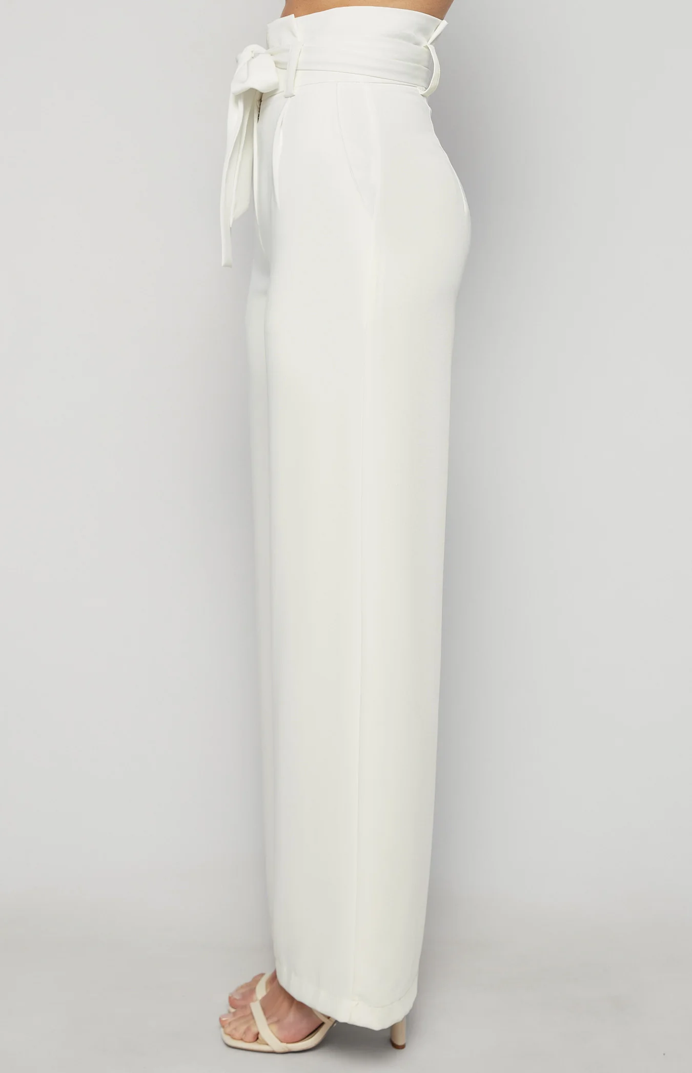 Paper Bag Waist Wide Leg Pants