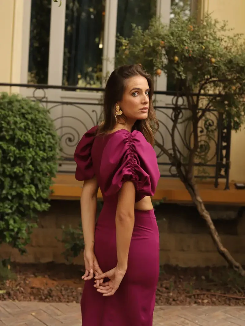 Diana Puff Sleeve Midi