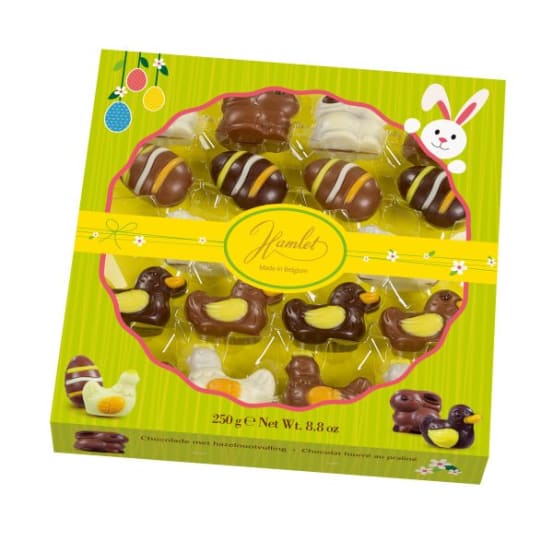 Hamlet Easter Figures with Hazelnut Filling (250g) �C Decorative Belgian Chocolate Treats