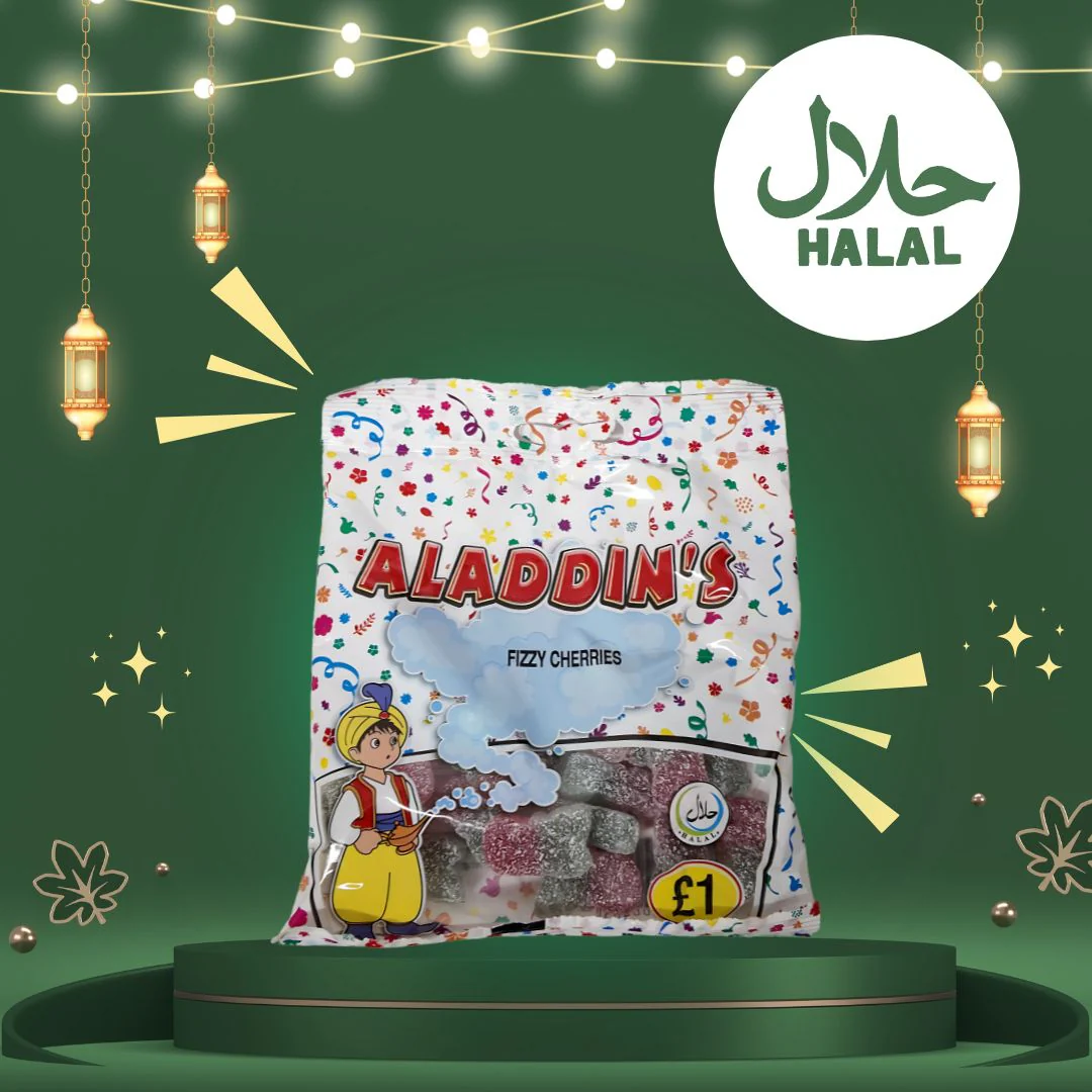 Aladdin's Fizzy Cherries - 100g (Halal)