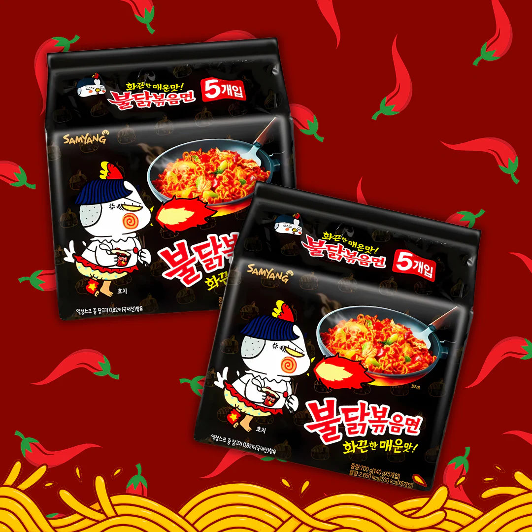 Samyang Buldak Original Hot Chicken Ramen a?? 10 Pack | Korean Spicy Instant Noodles | Halal Certified
