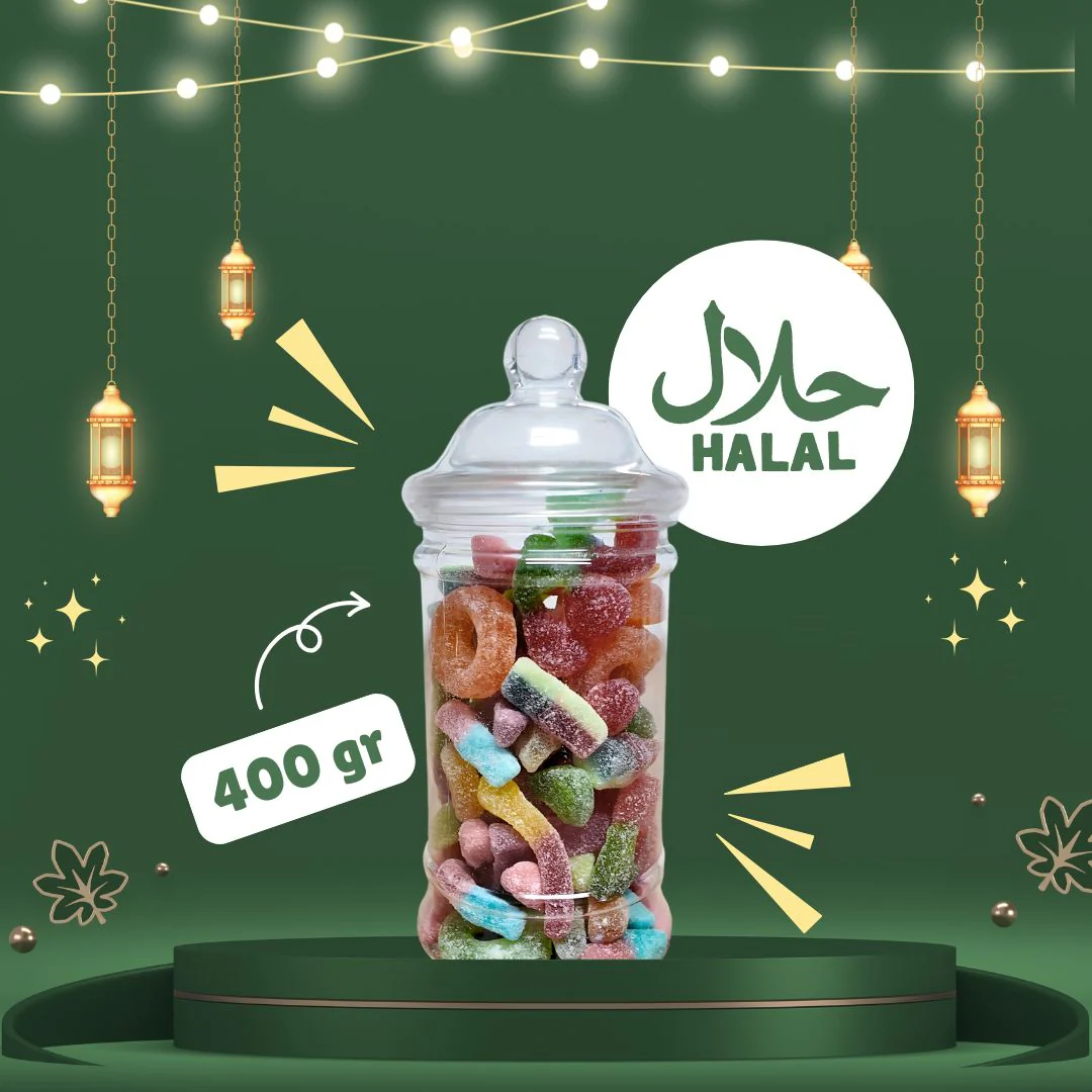 Halal Sweets in Victorian-Style Jar �?Perfect for Ramadan or Any Celebration