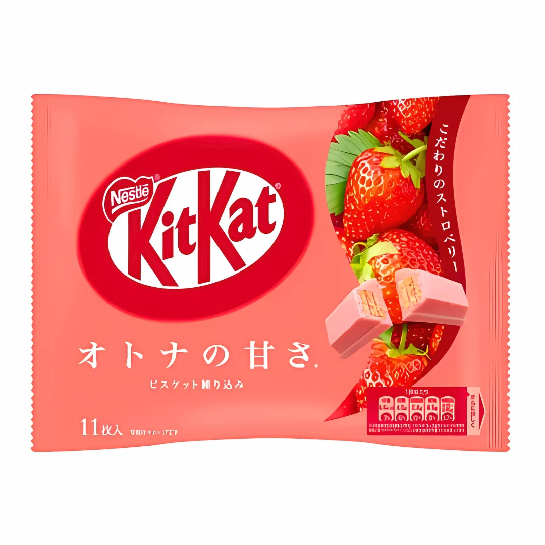 BBD: 30/06/2025 | Nestle Kitkat Strawberry 11 mini pieces 124g (JAPAN IMPORT)