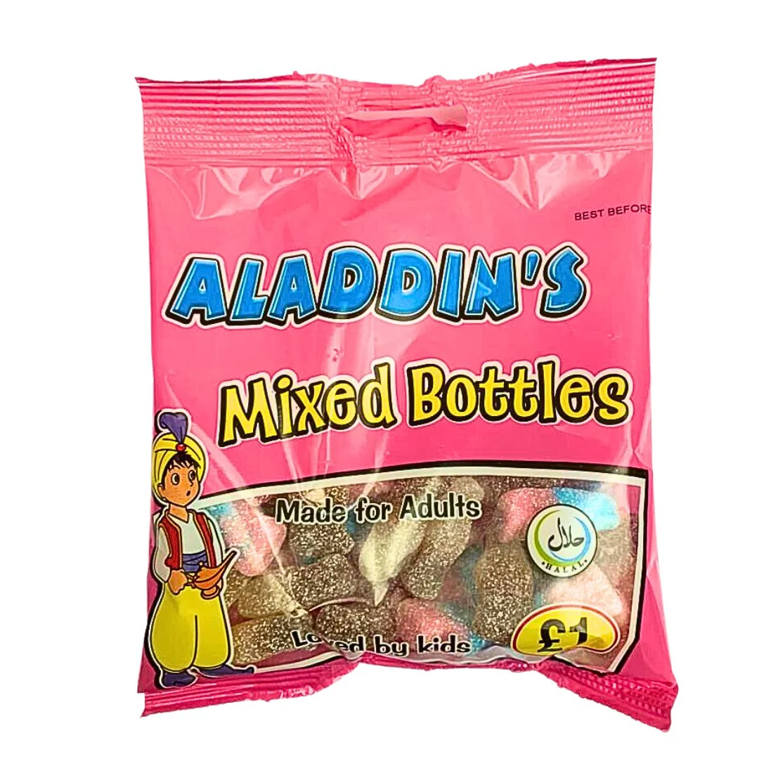 Aladdins Sour Mixed Bottles 100g (Halal)