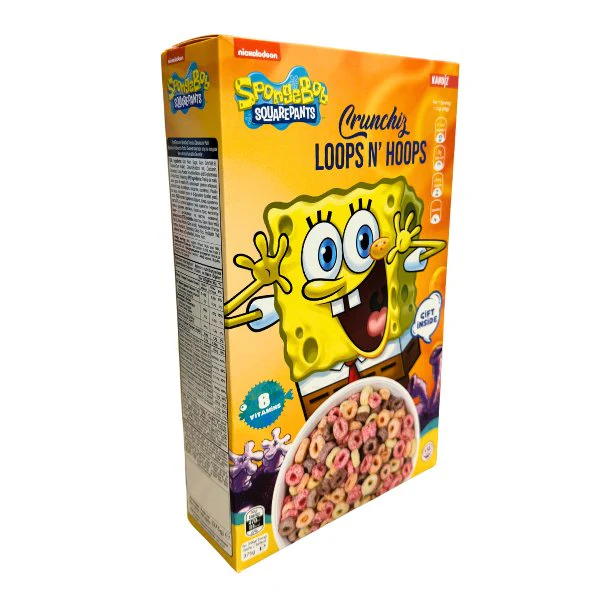 Nickelodeon SpongeBob Loops n' Hoops Cereal 375g