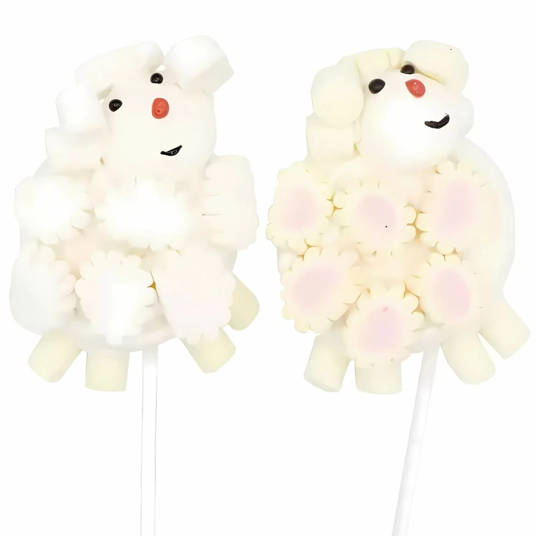 Candy Realms Lucy Lamb Vanilla Flavour Marshmallow Lollipop (1 Lolly x 35g)