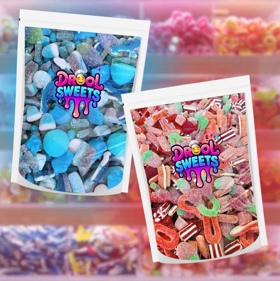 Drool Sweets �C 1 x Red Mix & 1 x Blue Mix Bundle (2 x 500g Bags)