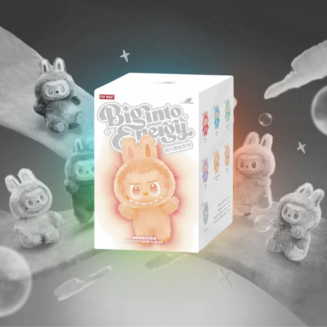 LA-FU-FU Big Into Energy �C Mystery Monsters Vinyl Plush Toy Pendant (Blind Box)