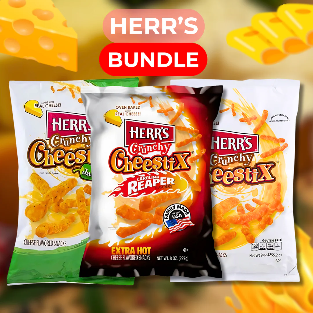Herr's Cheestix Bundle - Imported from USA (3 Flavours 227g Each)