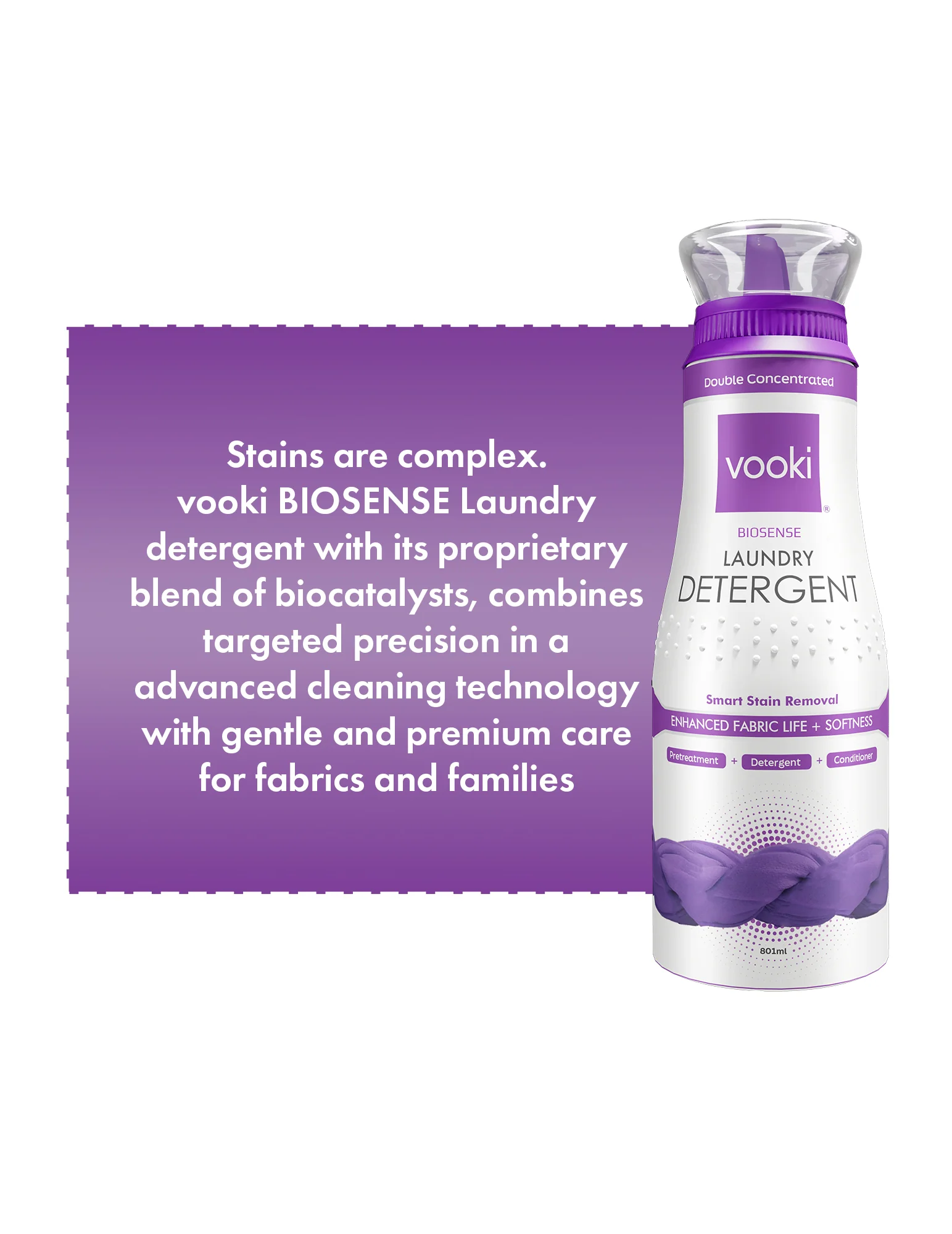 VOOKI BioSense Laundry Detergent - 801 ML - For Top & Front Load