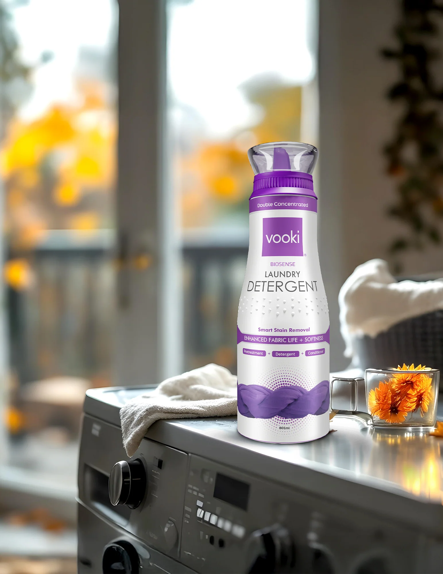 VOOKI BioSense Laundry Detergent - 801 ML - For Top & Front Load