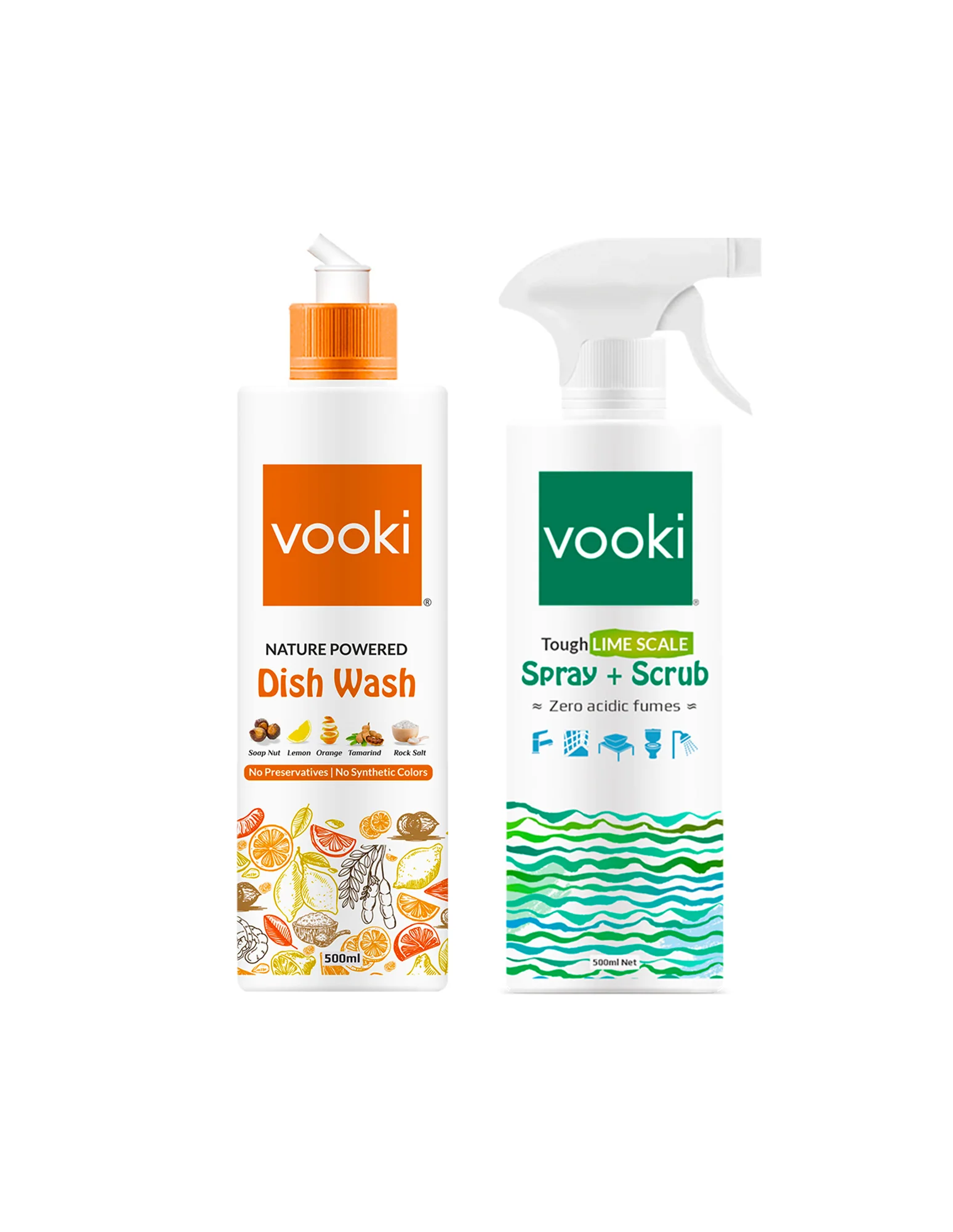 Nature Powered Dish Wash and Tough Limescale\Descaler - Spray and Scrub | Combo