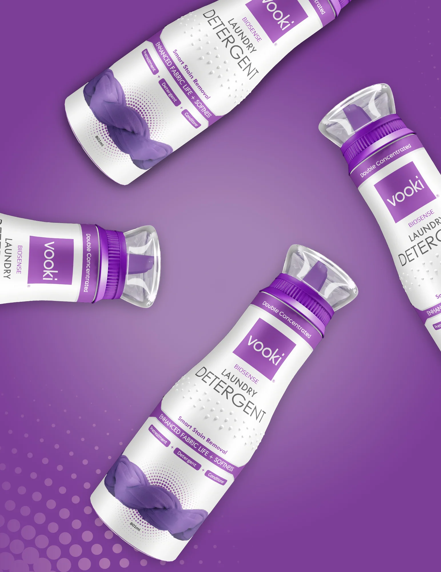 VOOKI BioSense Laundry Detergent - 801 ML - For Top & Front Load