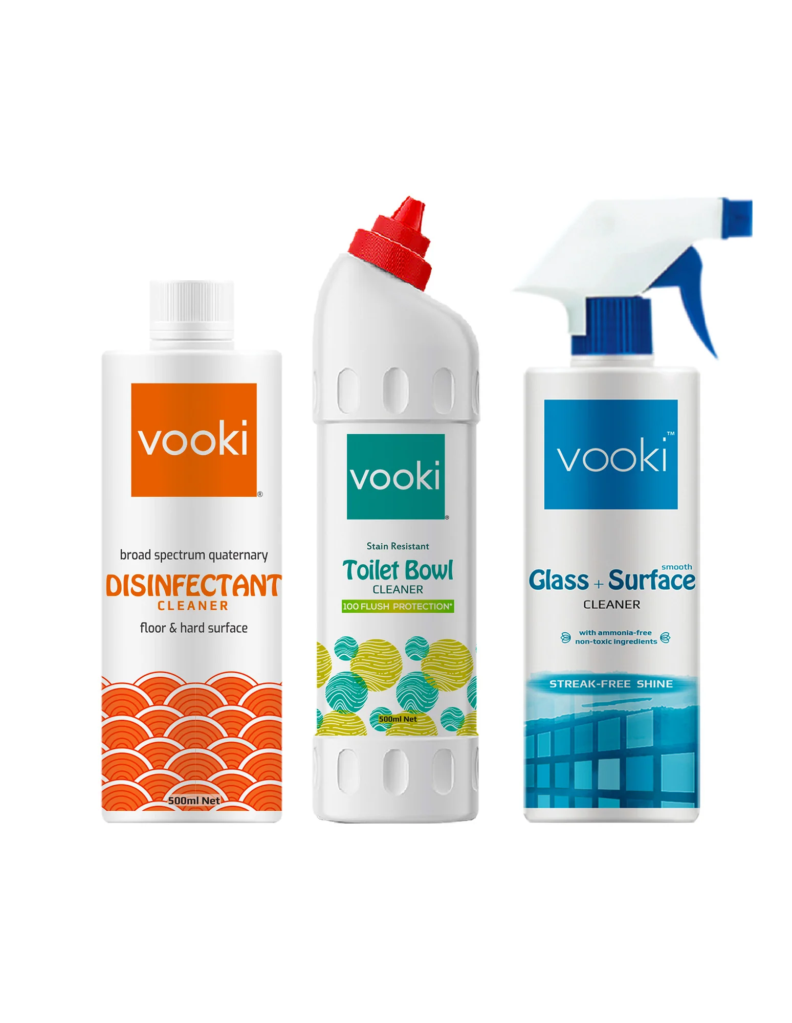 Glass + Smooth Surface & Toilet Bowl + Disinfectant Cleaner | Home Hygiene Combo