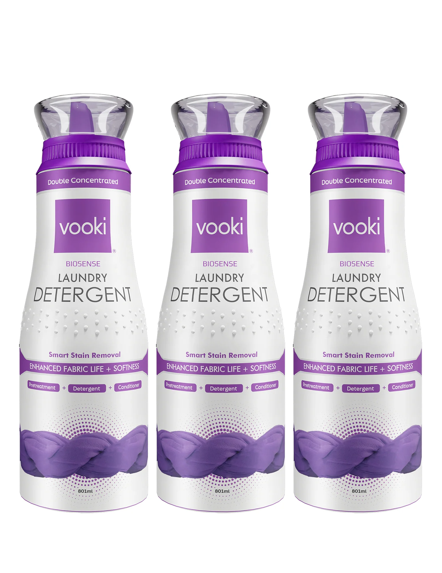 VOOKI BioSense Laundry Detergent - 3 Pack - For Top & Front Load