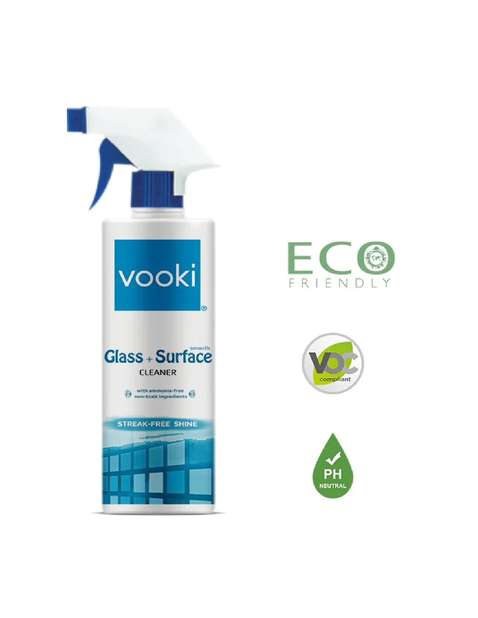 Glass + Smooth Surface Cleaner 500ml [Pack Of 3] | Streak Free Shine with Ammonia free Formula