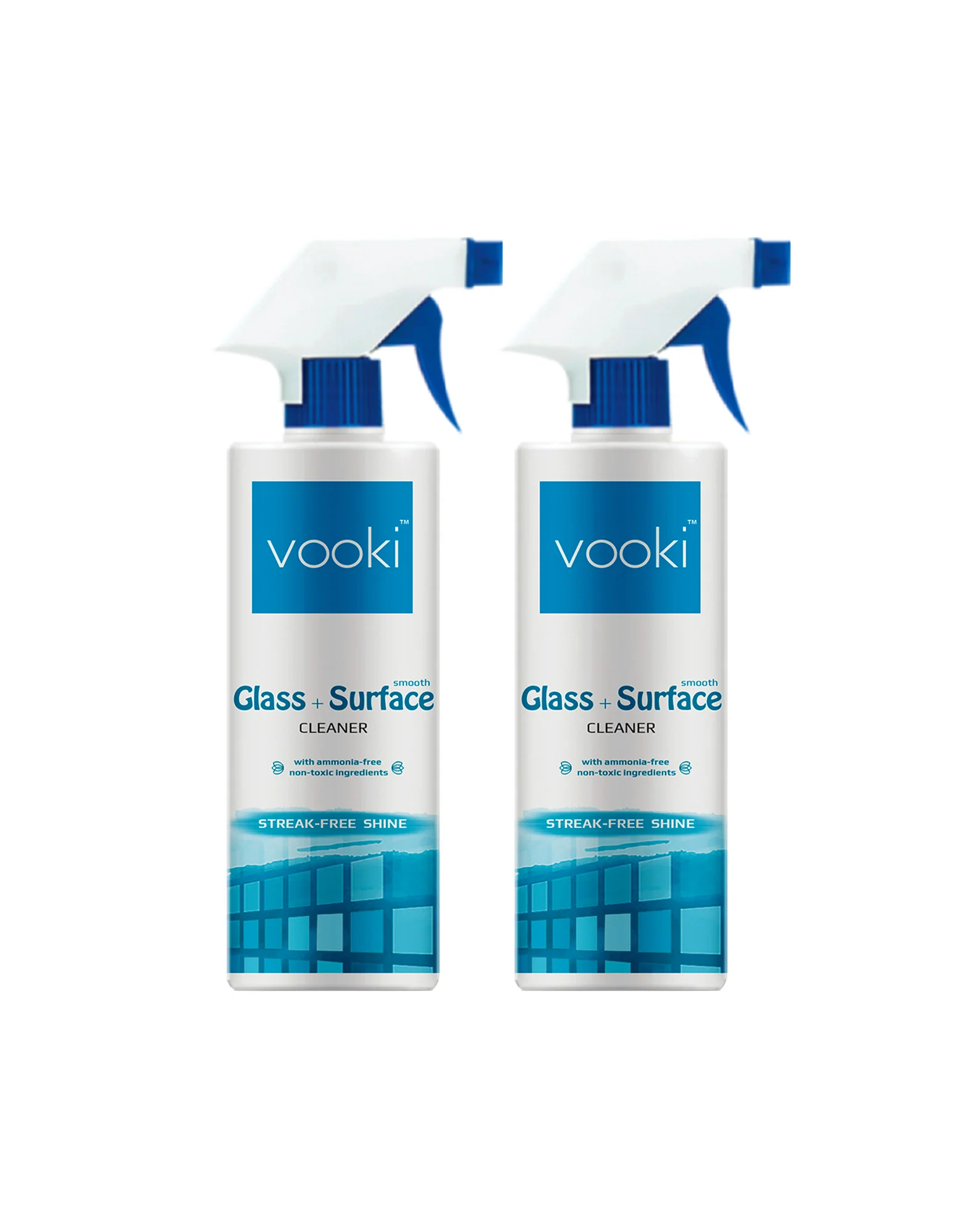 Glass + Smooth Surface Cleaner [Pack Of 2] | Streak free Shine with Ammonia free Formula - 500ml