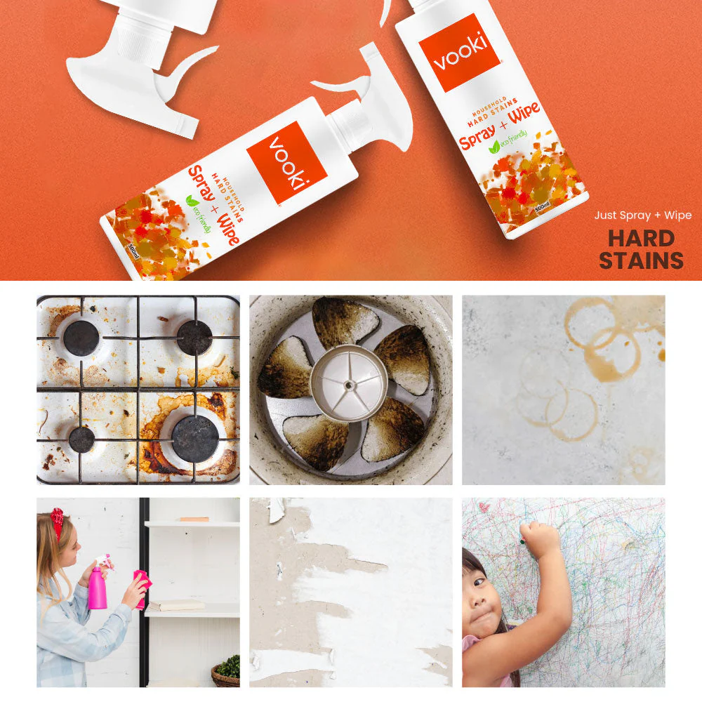 Hard Stains Spray + Wipe & Disinfectant Cleaner | Combo