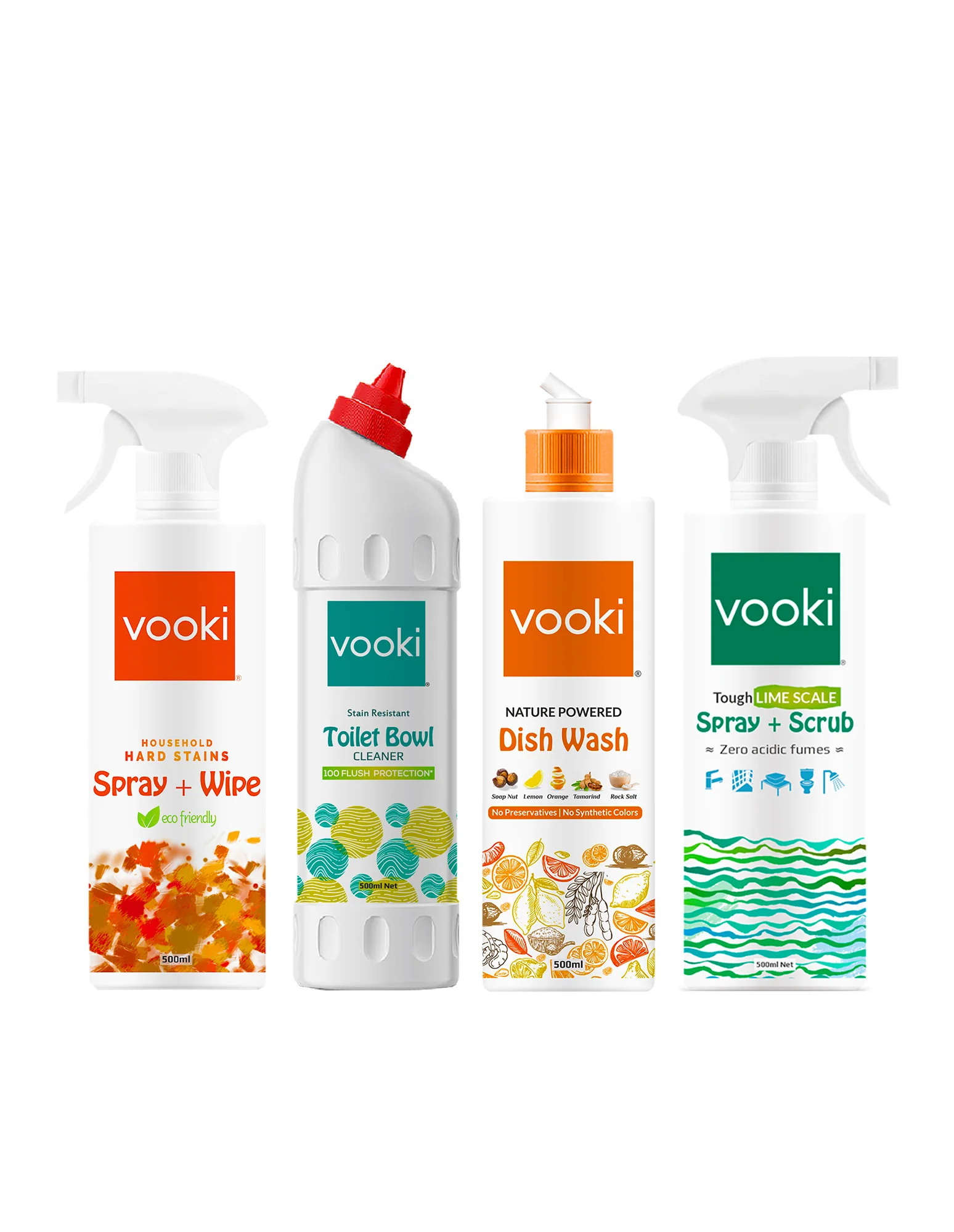 Tough Limescale\Descaler + Dish Wash + Toilet Cleaner & Hard Stains Spray + Wipe | Home Hygiene Combo