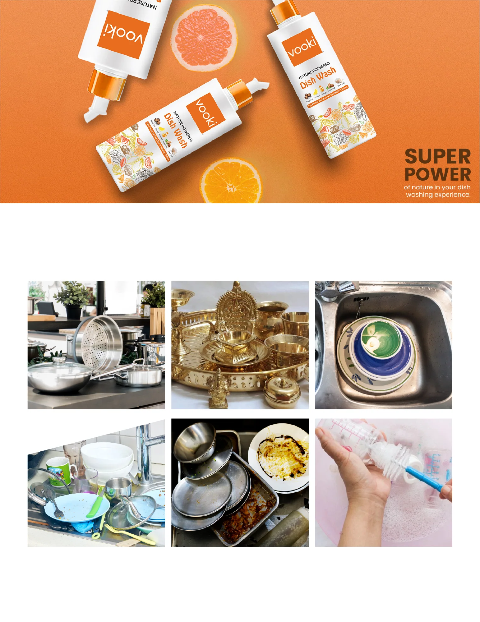 Nature Powered Dish Wash and Hard Stain Spray + Wipe | Combo