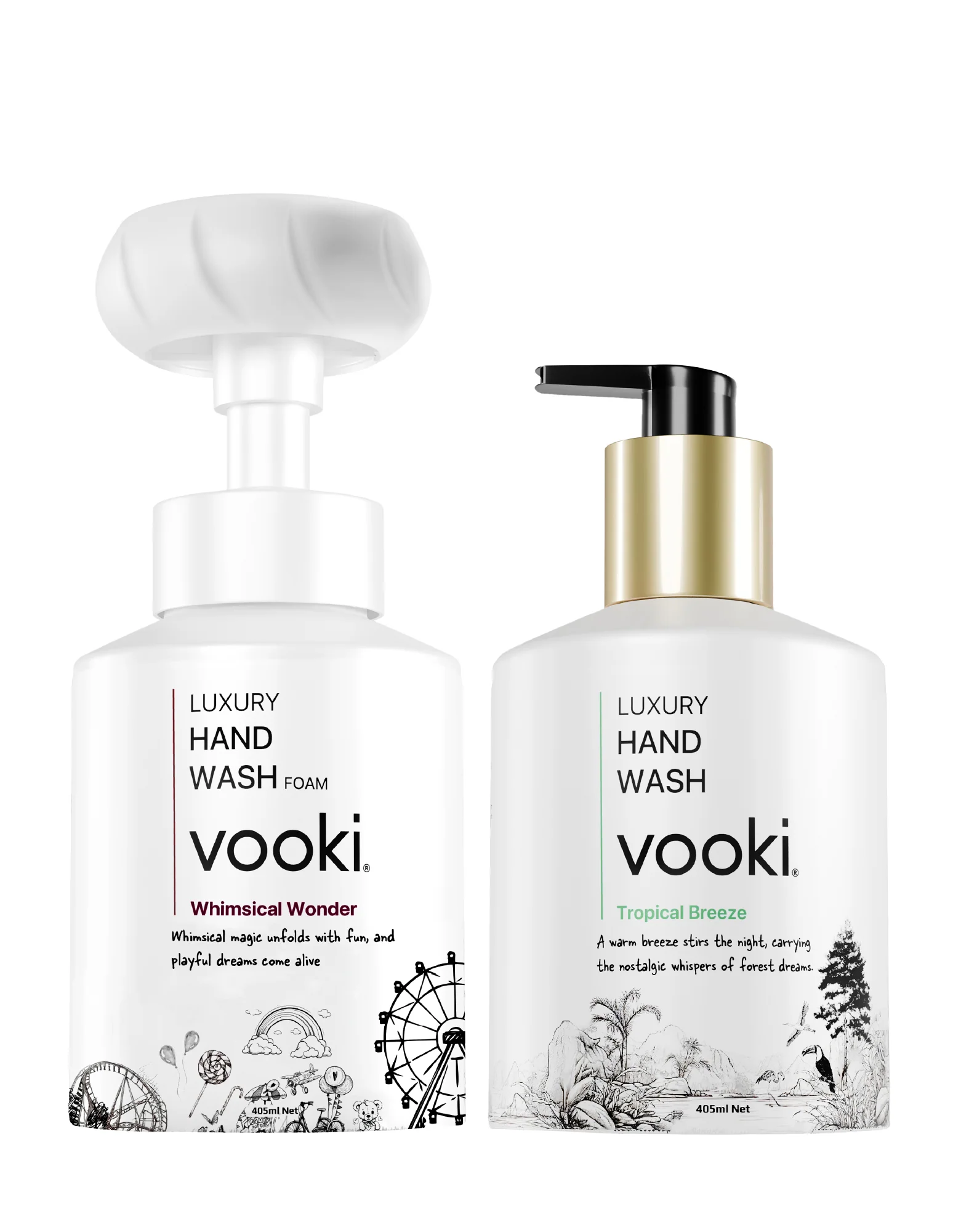 vooki Luxury Hand Wash - Whimsical Wonder & Tropical Breeze