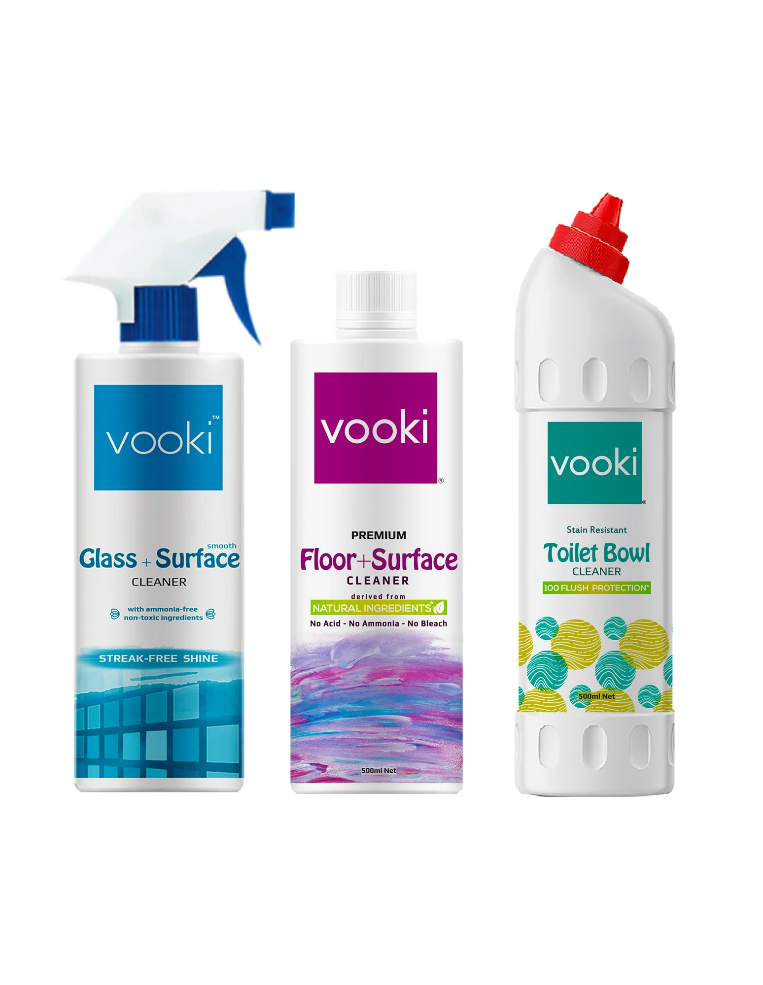 Glass + Smooth Surface & Toilet + Floor Surface Cleaner | Home Hygiene Combo