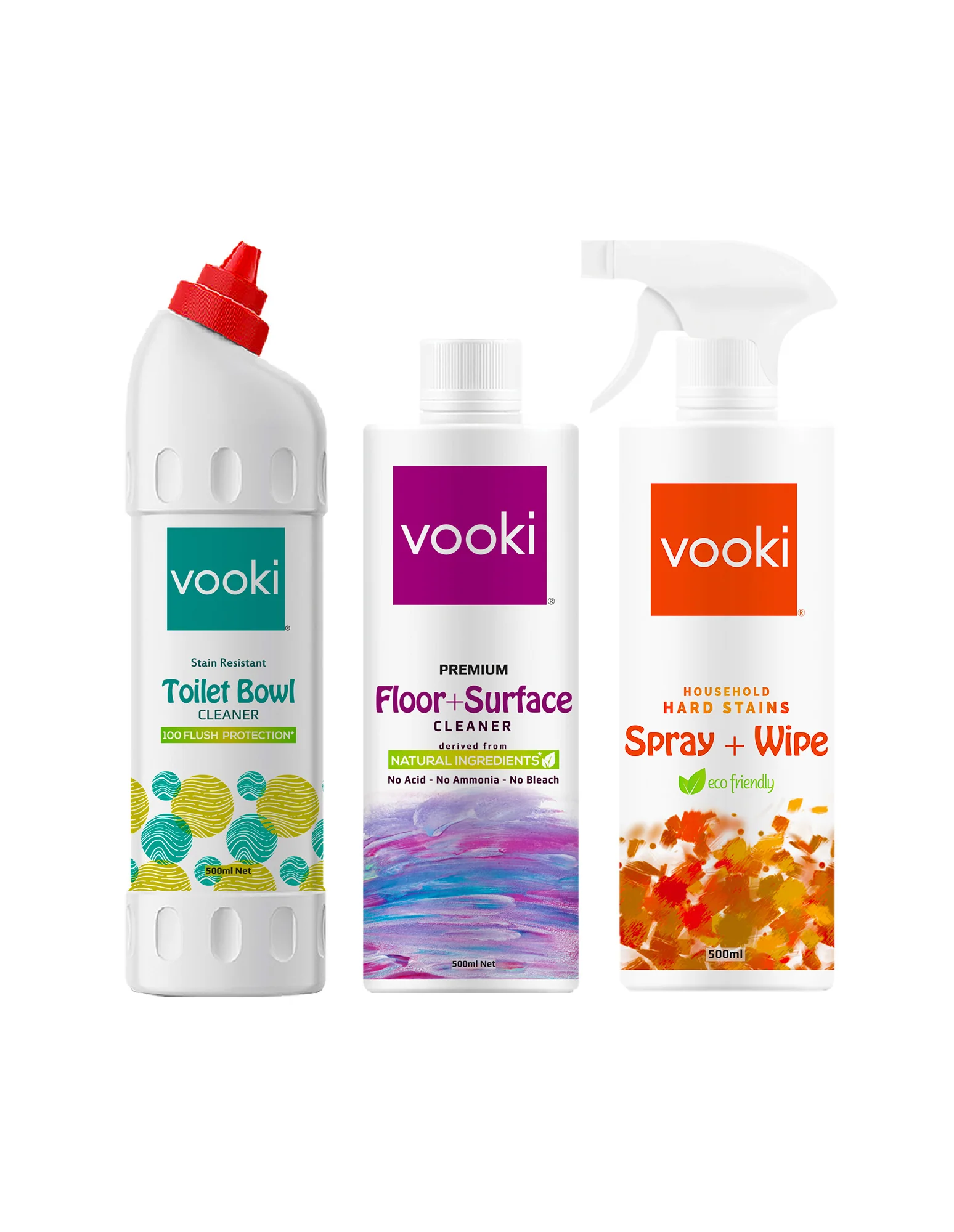 Toilet Cleaner + Floor & Hard Stains Spray + Wipe Cleaner | Home Hygiene Combo