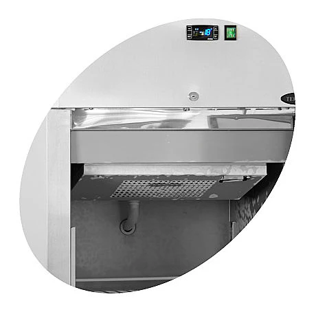 Tefcold rustfri fryseskab, dobbelt GUF140 GN 2/1