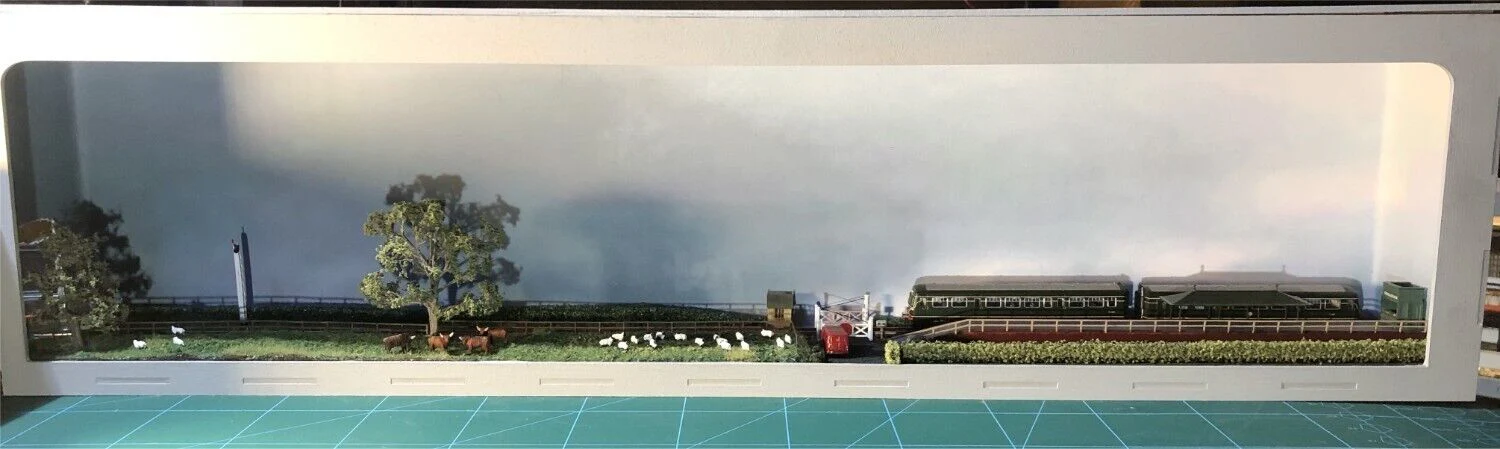 75cm Model Railway Shelf Diorama kit, optional Fiddle Stick, lighting and Shelf