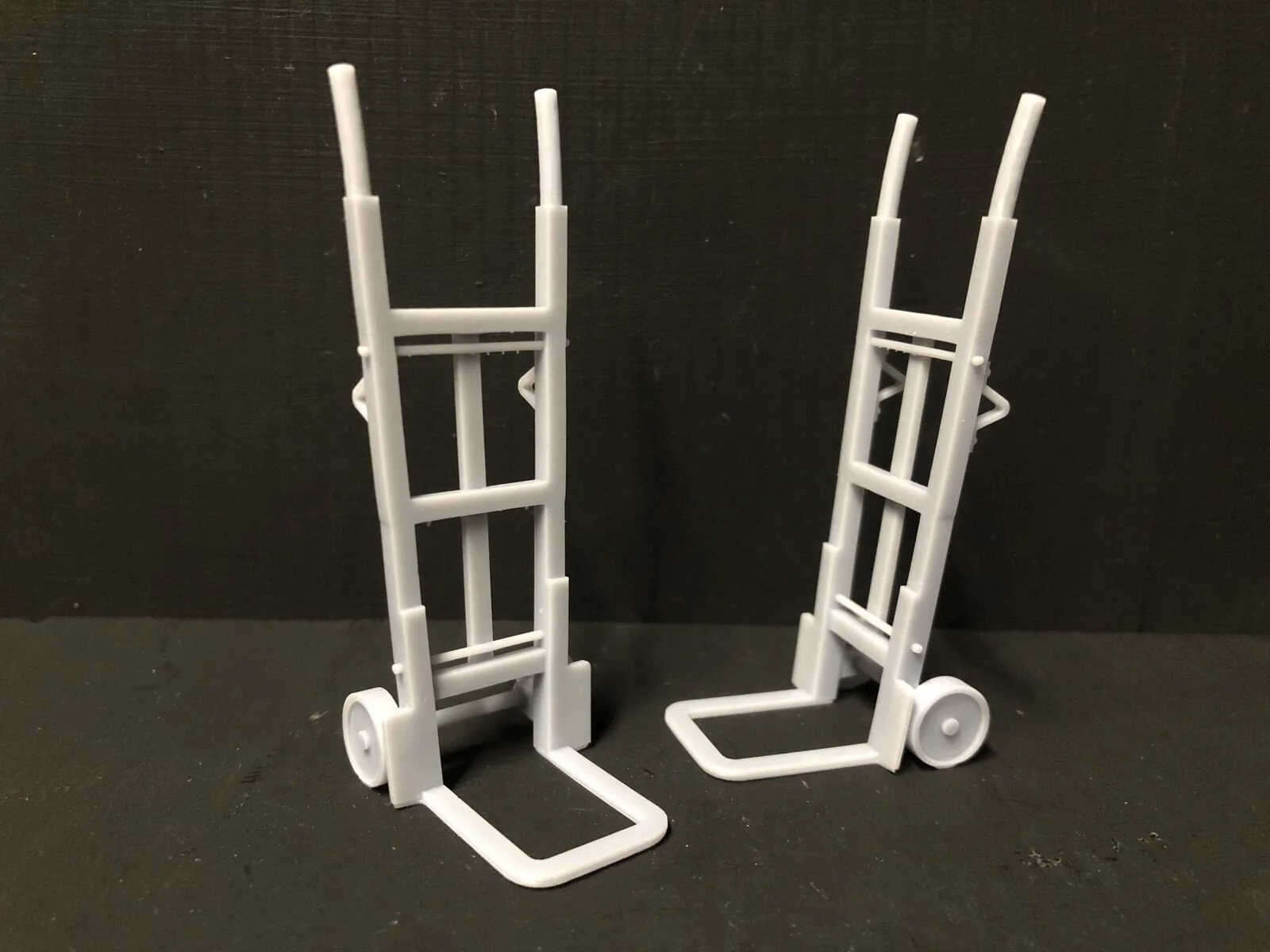 16mm Scale, Two Sack Trolleys for Model Platforms and Workshops