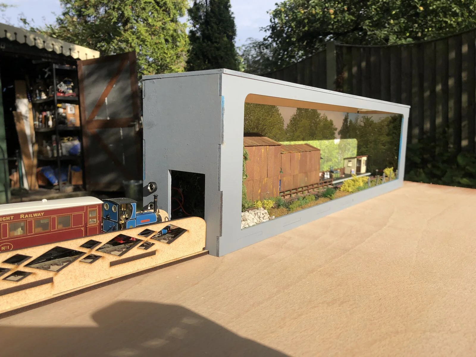 55cm Model Railway Shelf Diorama optional Fiddle Stick, lighting and Shelf