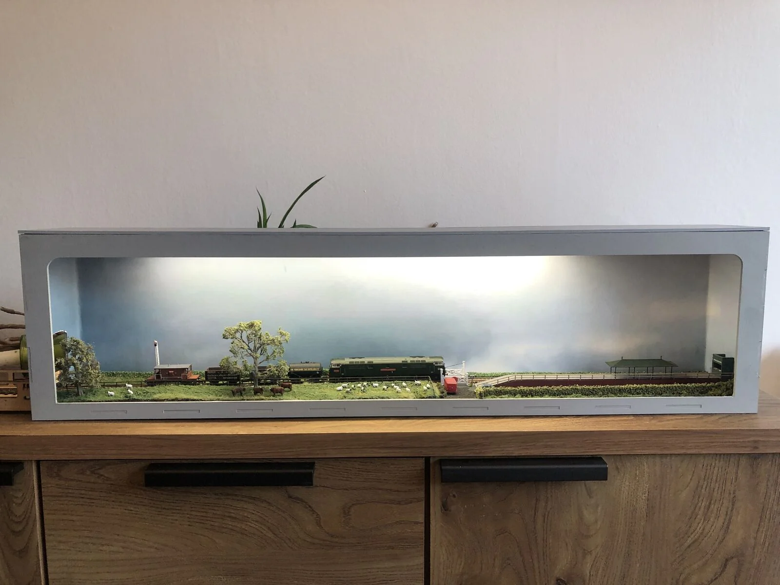 75cm Model Railway Shelf Diorama kit, optional Fiddle Stick, lighting and Shelf