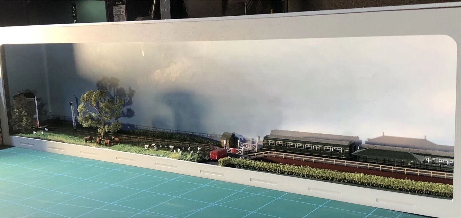 75cm Model Railway Shelf Diorama kit, optional Fiddle Stick, lighting and Shelf