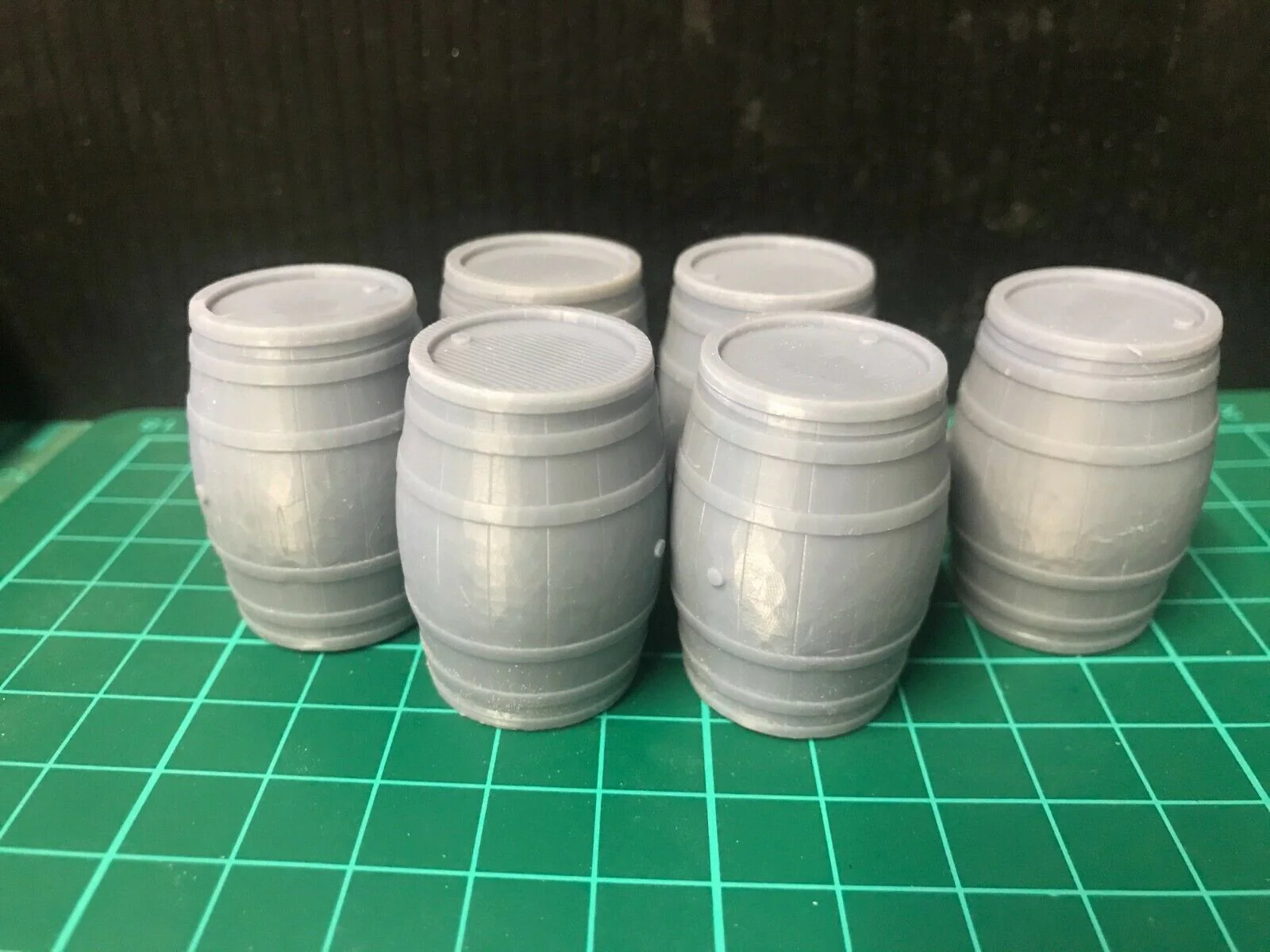 G-scale model scenery - six oak barrels - also suitable for GN15