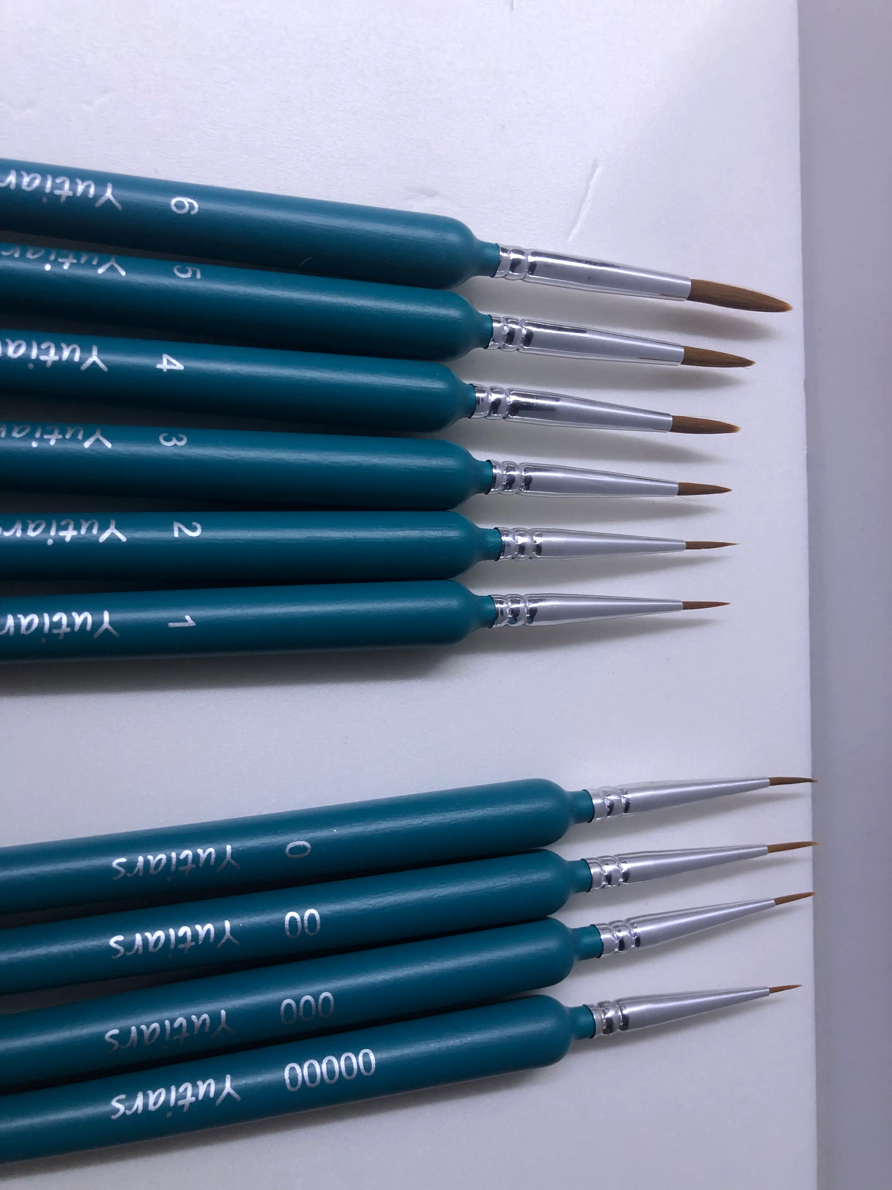 10pc Extra Fine Detail Paint Brush Set for Miniatures & Model Railway Hobby