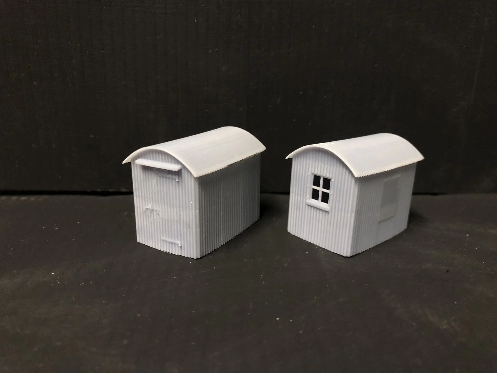Two Lamp huts with glazing - OO9/OO/HO based on Buckfastleigh buildings