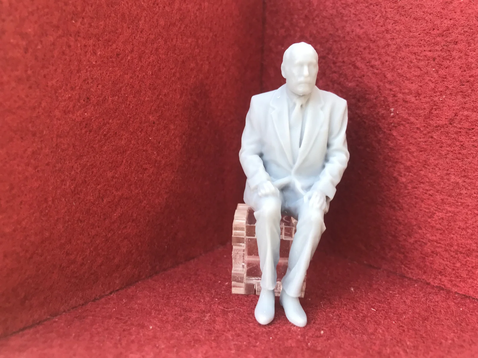 G-Scale seated figure with beard - from 3D scan of a person - MD045(also GN15)