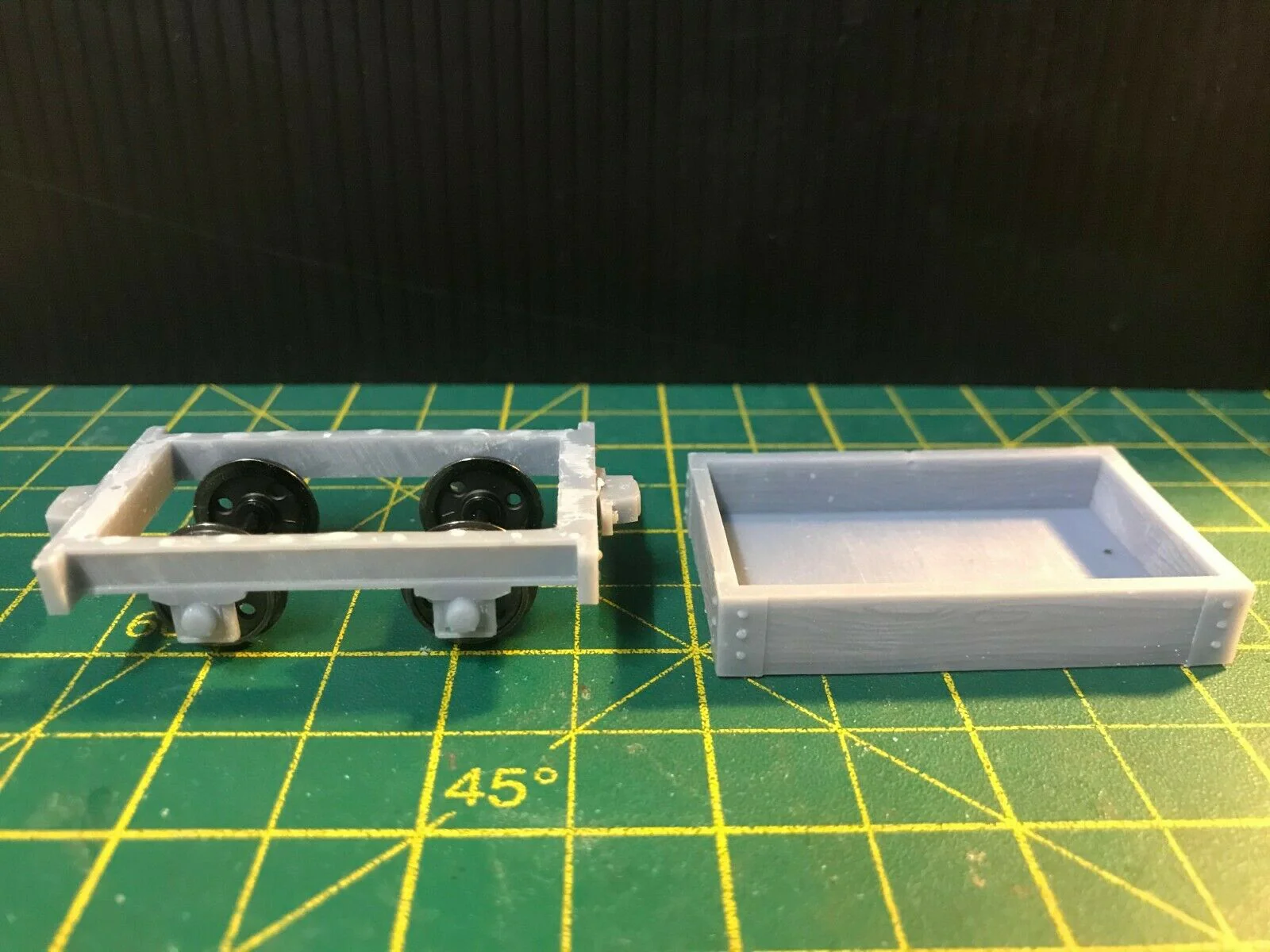 Gn15  Single Plank Wagon Kit optional wheelset