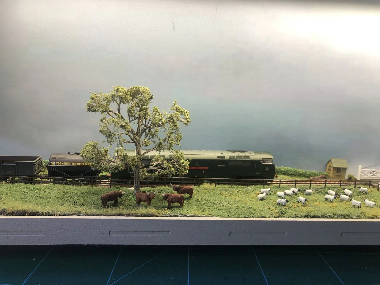 75cm Model Railway Shelf Diorama kit, optional Fiddle Stick, lighting and Shelf
